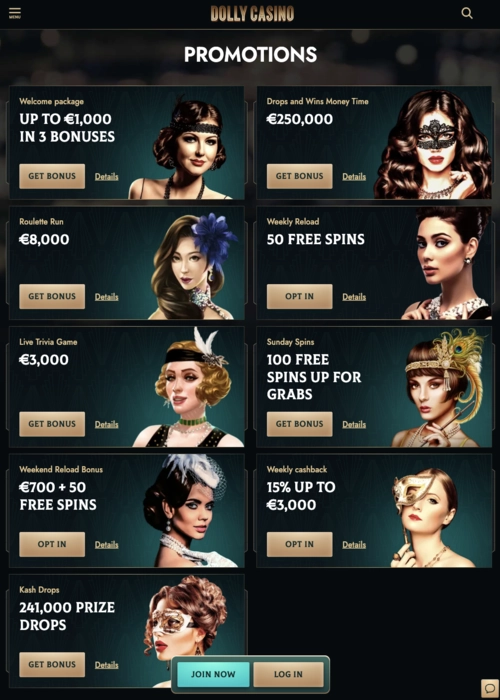 Offerte premio esclusive collezione Dolly Casino