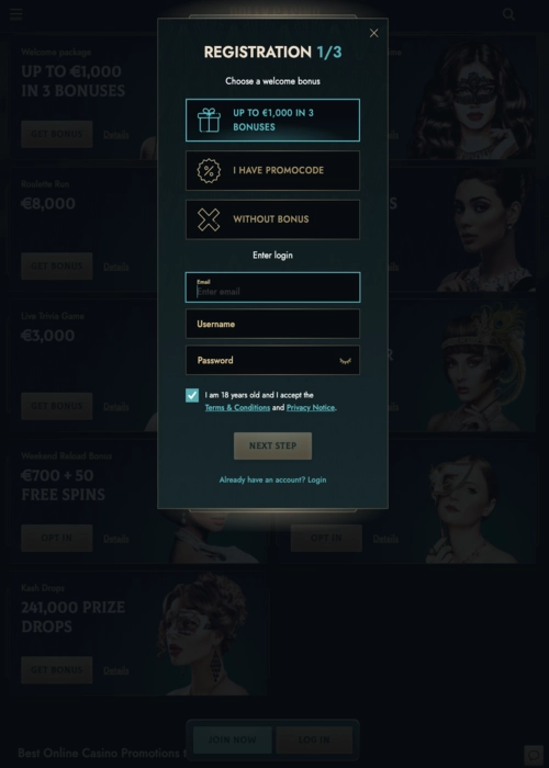 Creazione profilo nuovo giocatore Dolly Casino